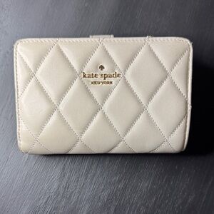 Kate Spade Beige Quilted Wallet